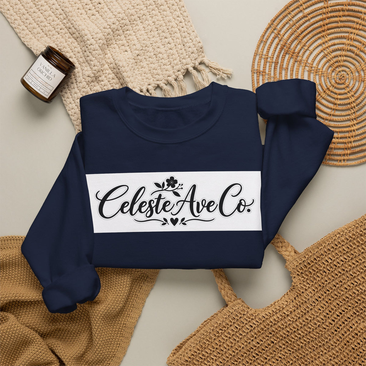 Crewneck Sweatshirt — Celeste Ave Co. Logo Casual Pullover
