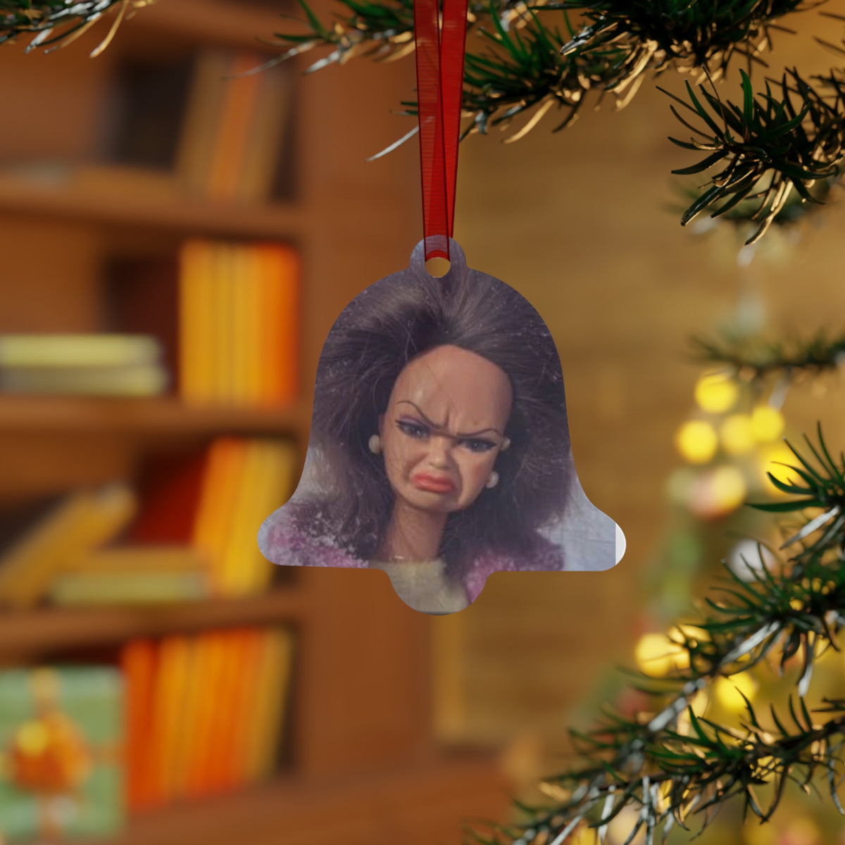 Funny Face Metal Ornament — "Christmas '26" Personalized Holiday Decoration