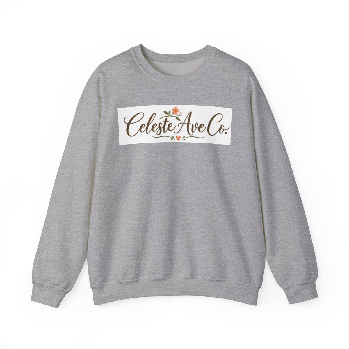 Crewneck Sweatshirt — Celeste Ave Co. Floral Logo Pullover