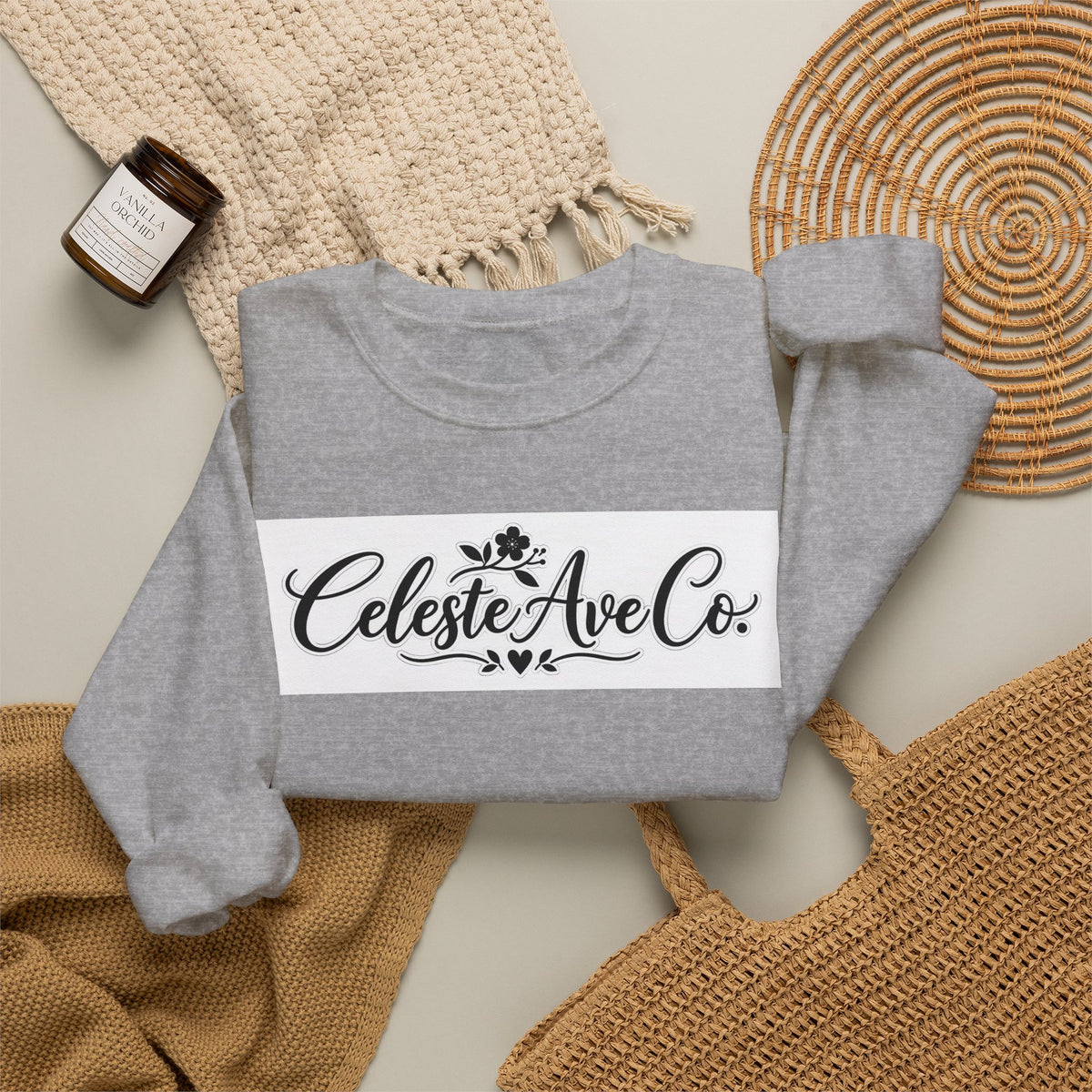 Crewneck Sweatshirt — Celeste Ave Co. Logo Casual Pullover