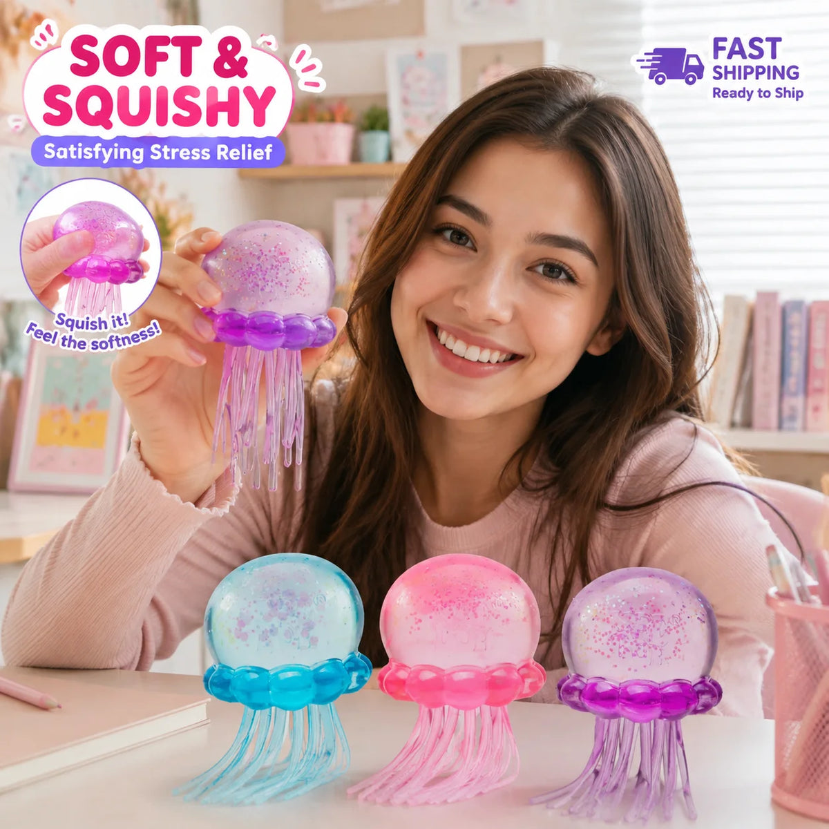 NeeDoh Jellyfish Squishy Toy
