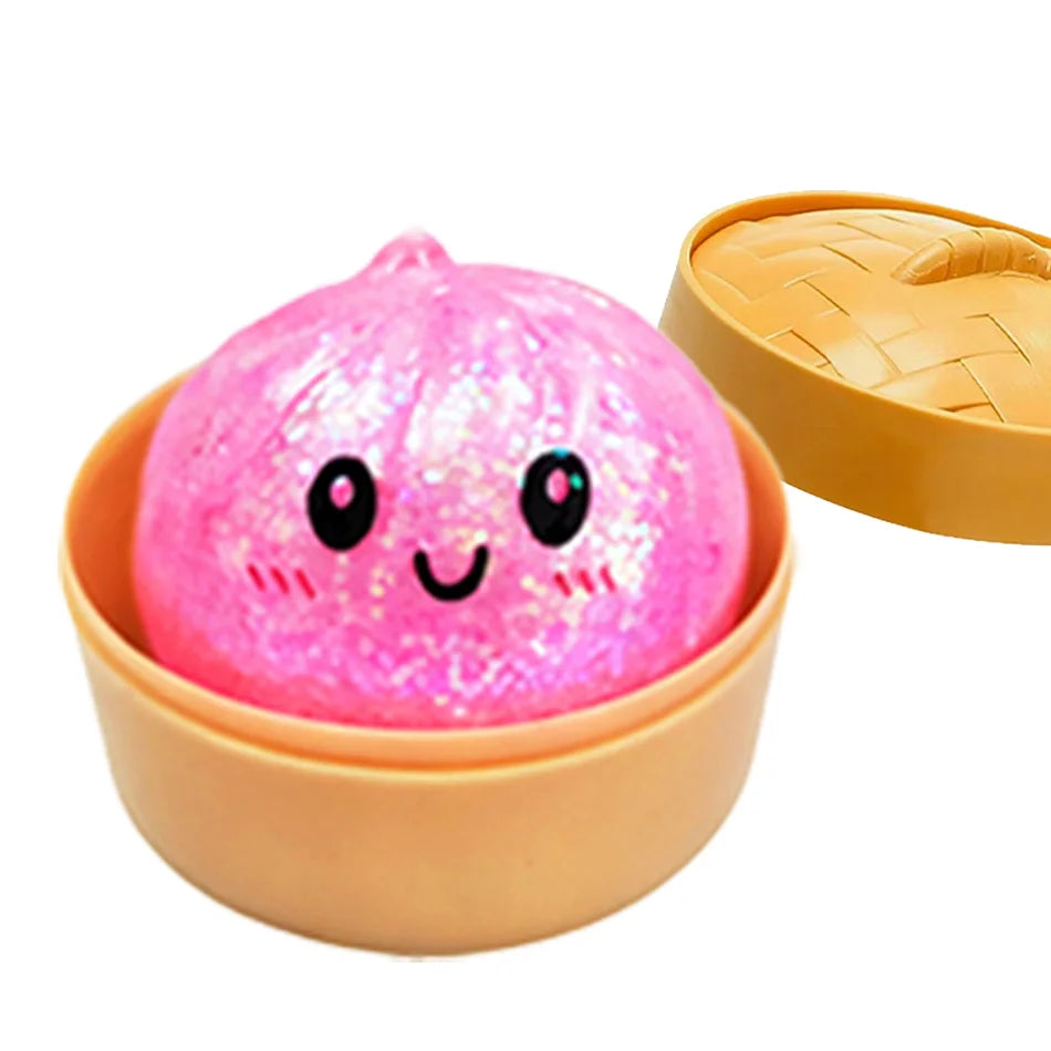Glitter Dumpling Squishy with Box Dumplings