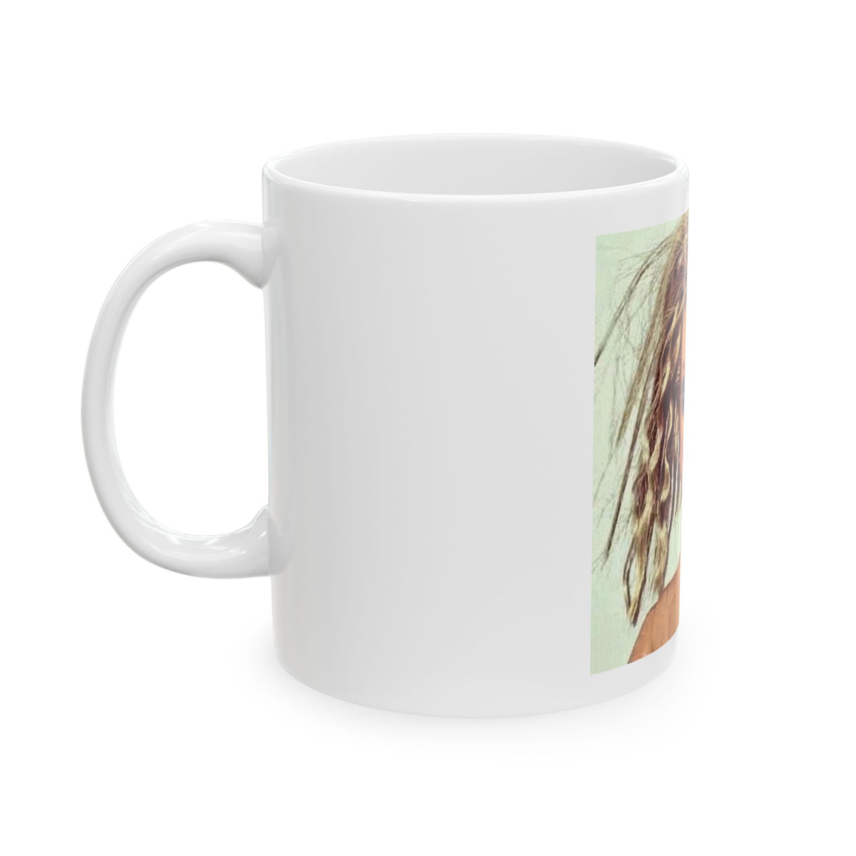 Funny Messy Doll Face Ceramic Mug
