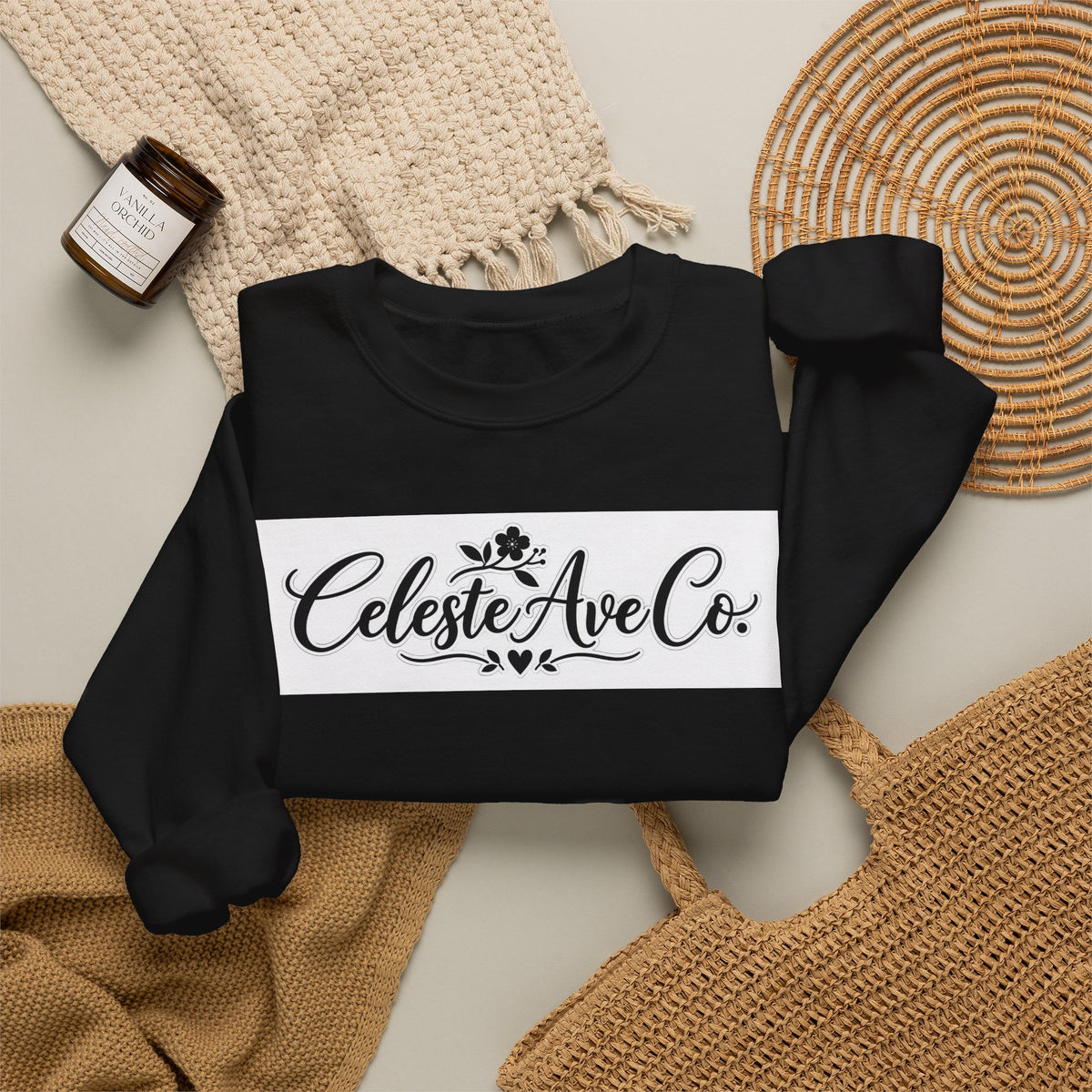 Crewneck Sweatshirt — Celeste Ave Co. Logo Casual Pullover