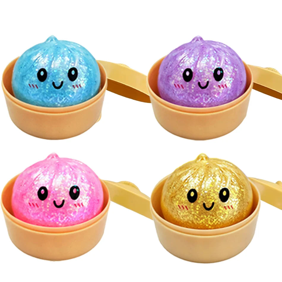 Glitter Dumpling Squishy with Box Dumplings