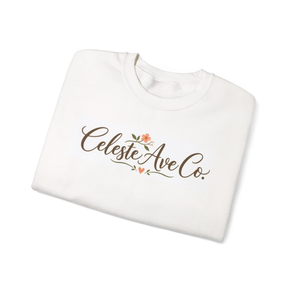 Crewneck Sweatshirt — Celeste Ave Co. Floral Logo Pullover