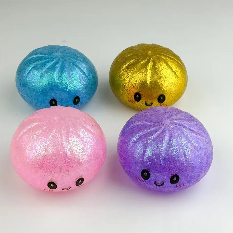 Glitter Dumpling Squishy with Box Dumplings