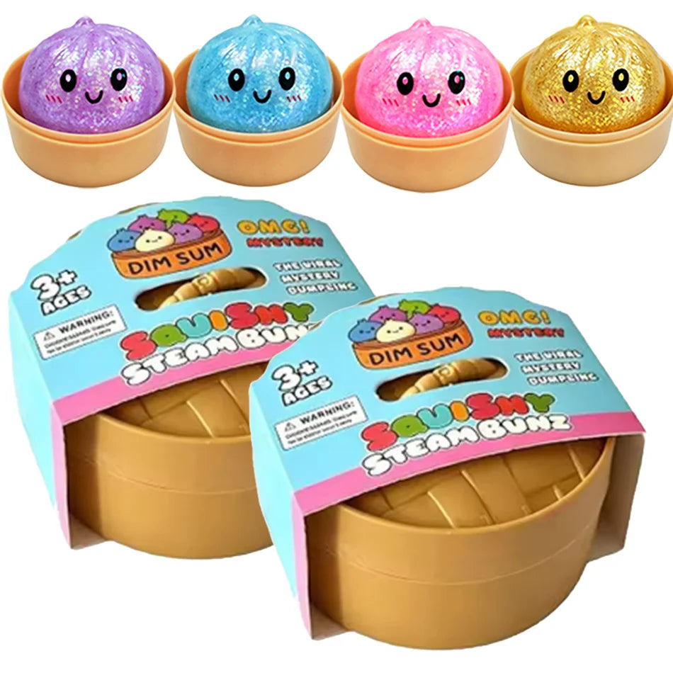Glitter Dumpling Squishy with Box Dumplings