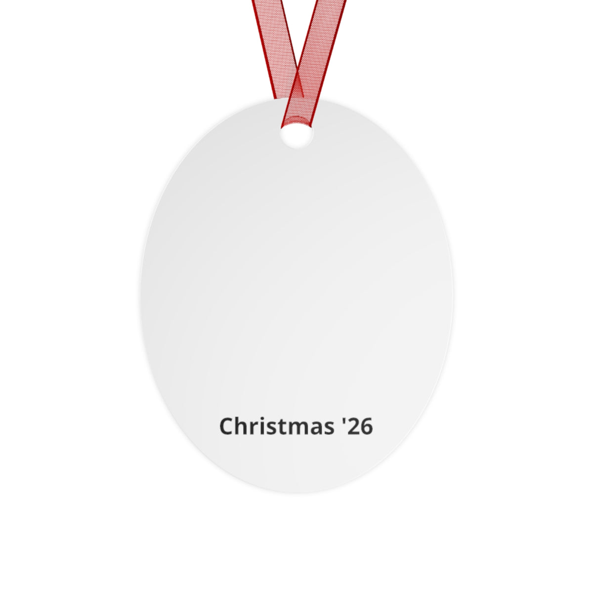 Funny Face Metal Ornament — "Christmas '26" Personalized Holiday Decoration