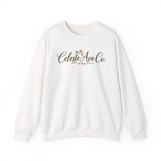 Crewneck Sweatshirt — Celeste Ave Co. Floral Logo Pullover