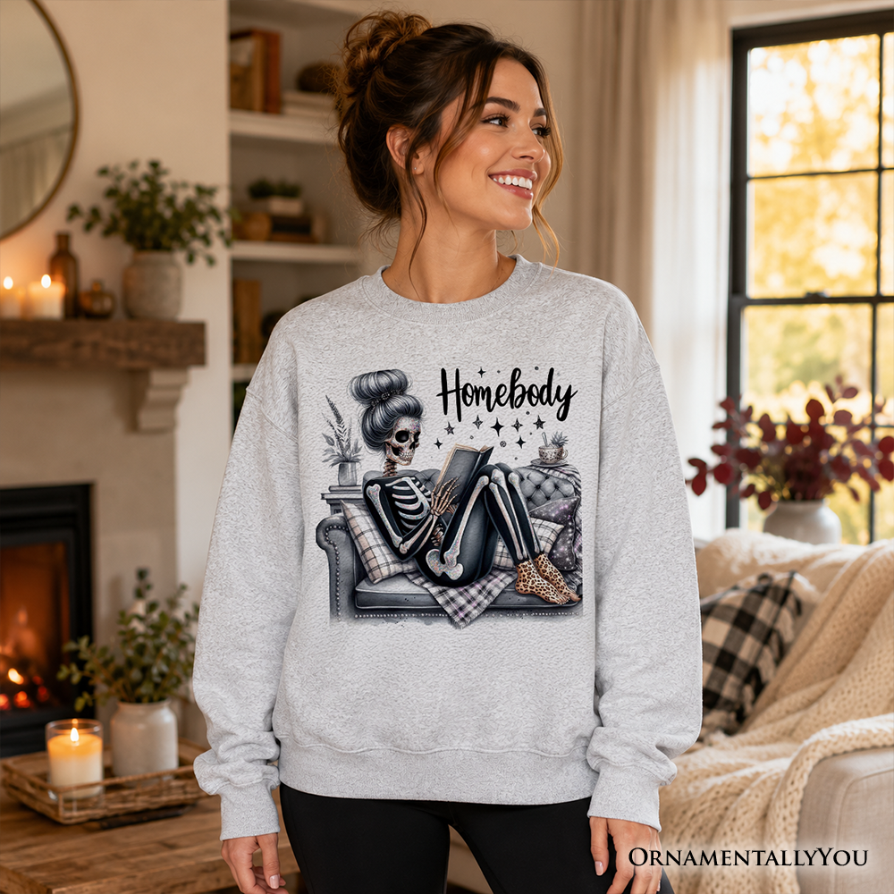 Homebody Reading Skeleton Sweatshirt