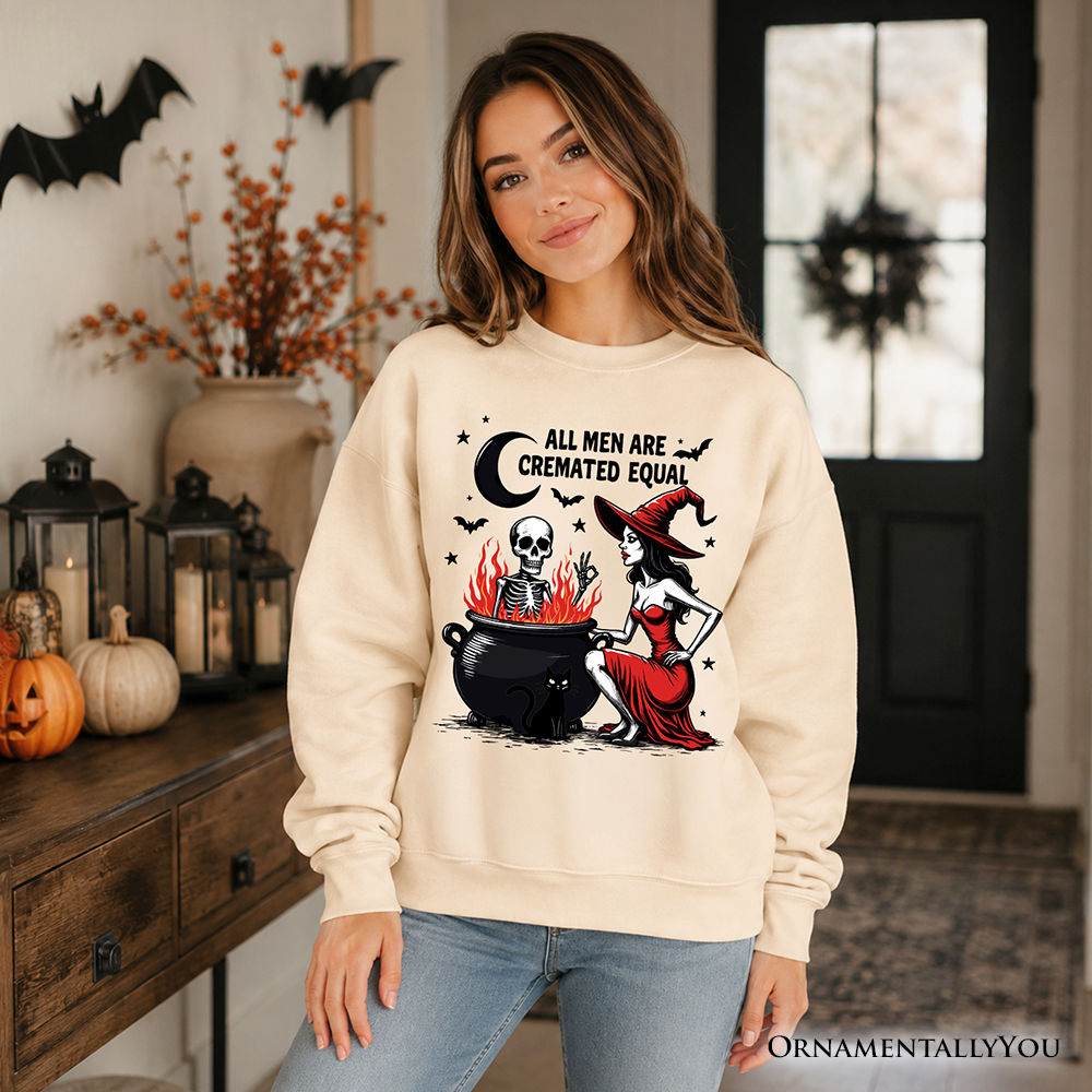 All Men Are Cremated Equal Halloween Sweatshirt