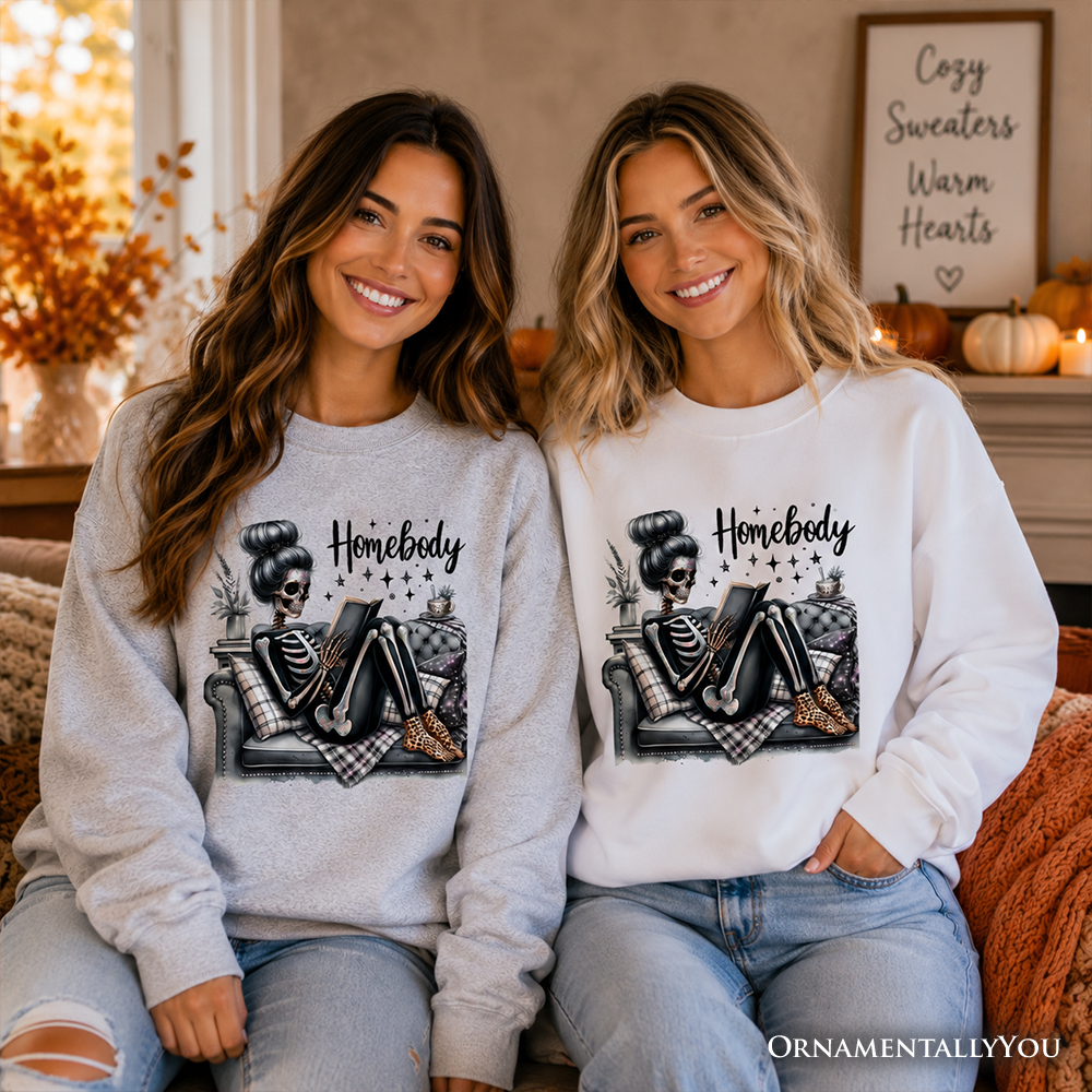 Homebody Reading Skeleton Sweatshirt