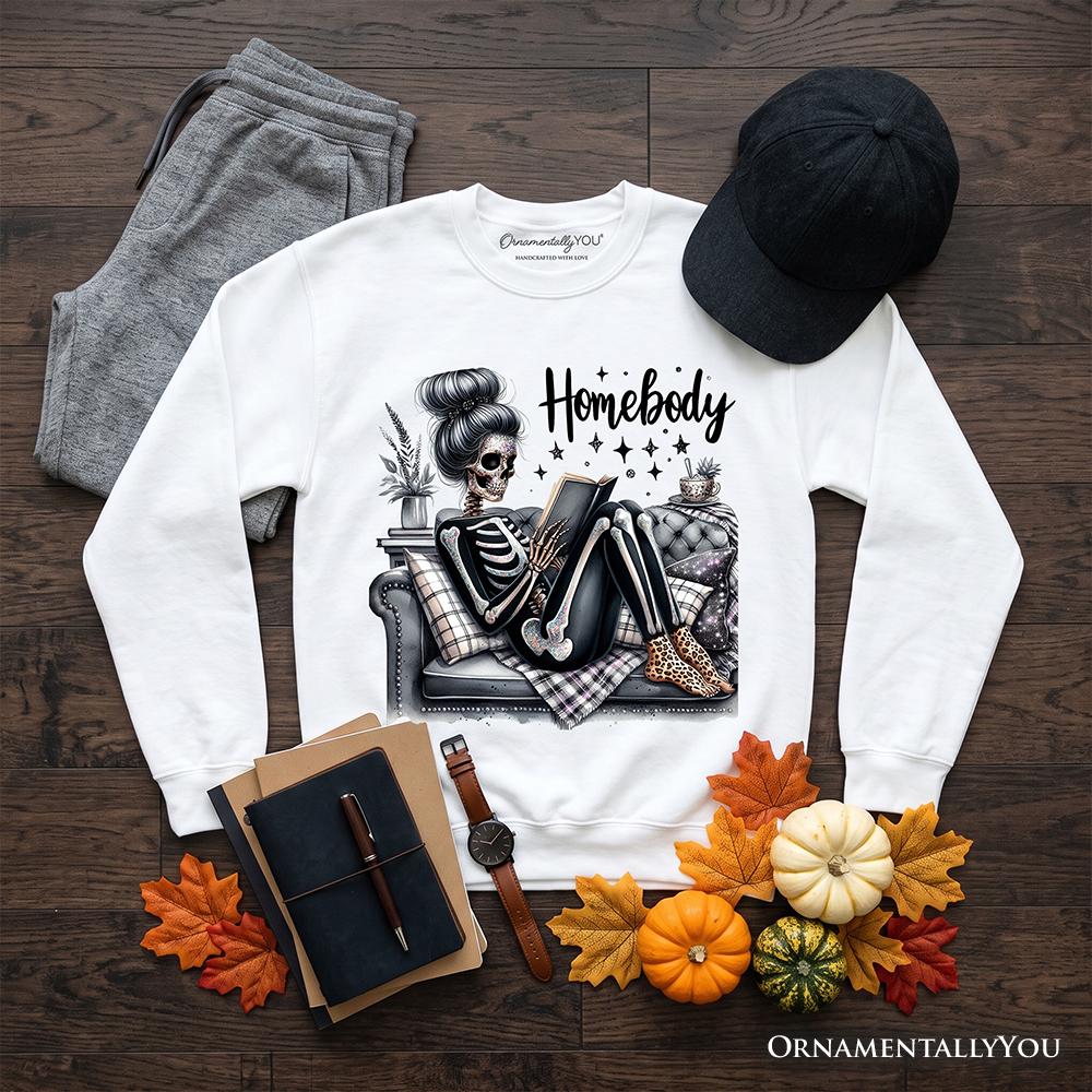 Homebody Reading Skeleton Sweatshirt