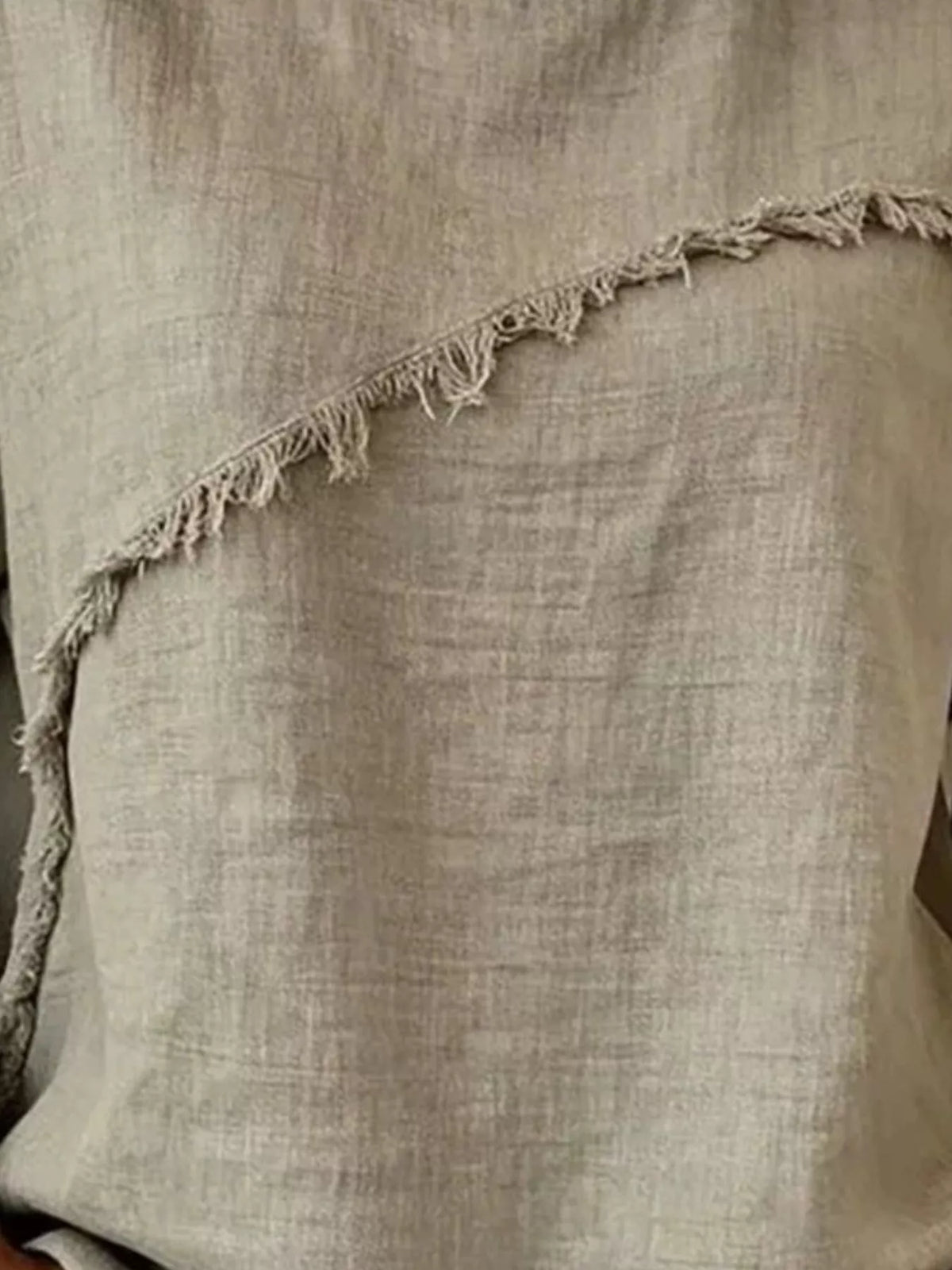 Frayed Hem Short Sleeve Top