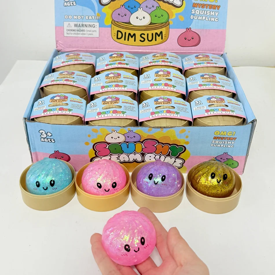 Glitter Dumpling Squishy with Box Dumplings