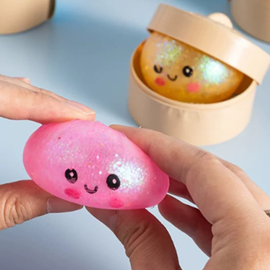 Glitter Dumpling Squishy with Box Dumplings